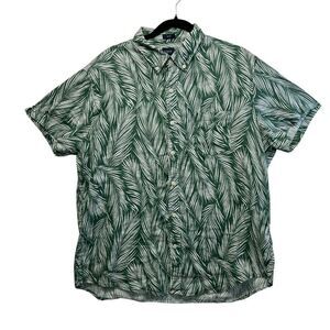 J.Crew linen cotton xl Tropical Hawaiian Down Shirt - Cotton, Short Sleeves
